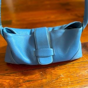 Ann Taylor blue leather purse